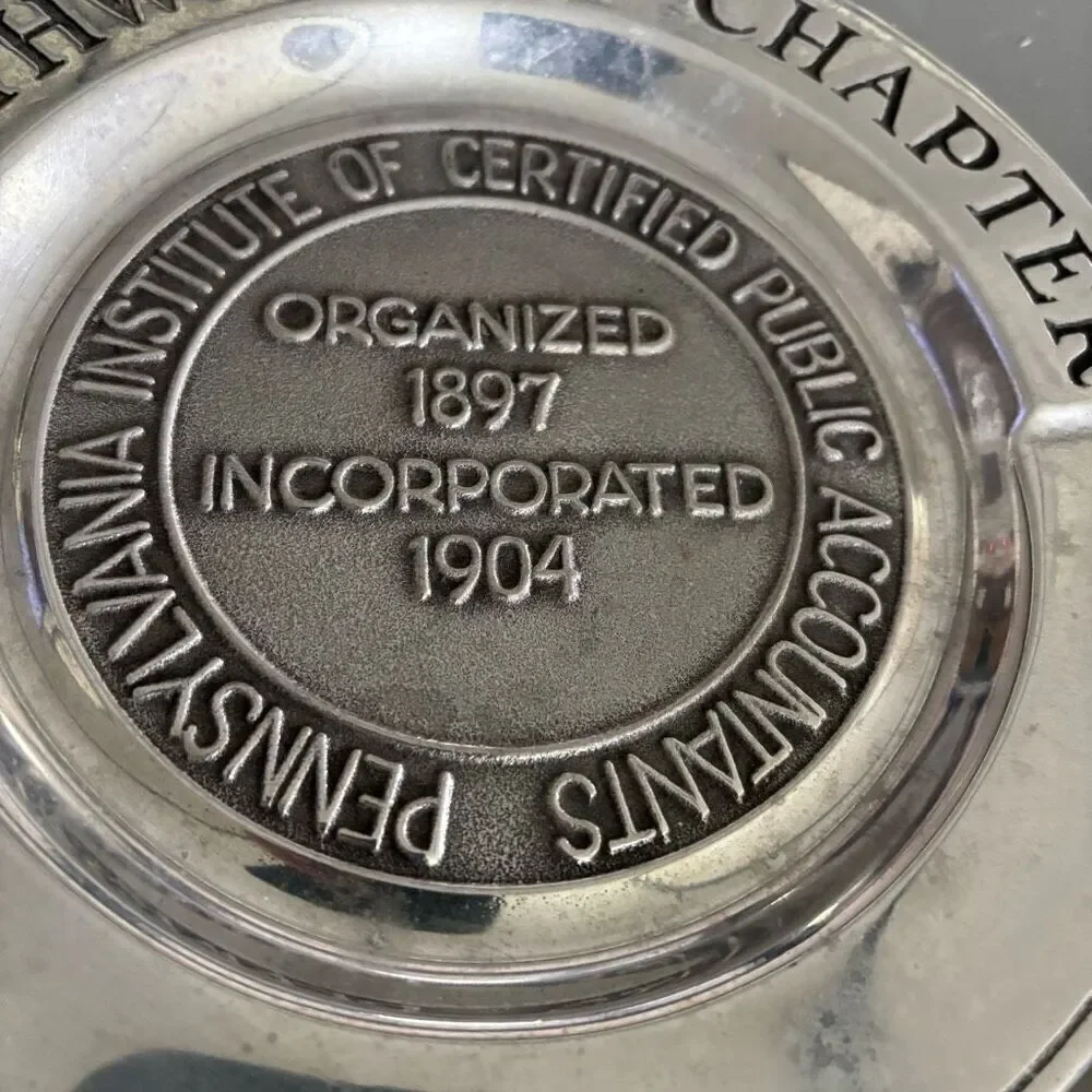 Northwest Chapter Pennsylvania Institute Of CPA’s The Wilton Co. Pewter Plate